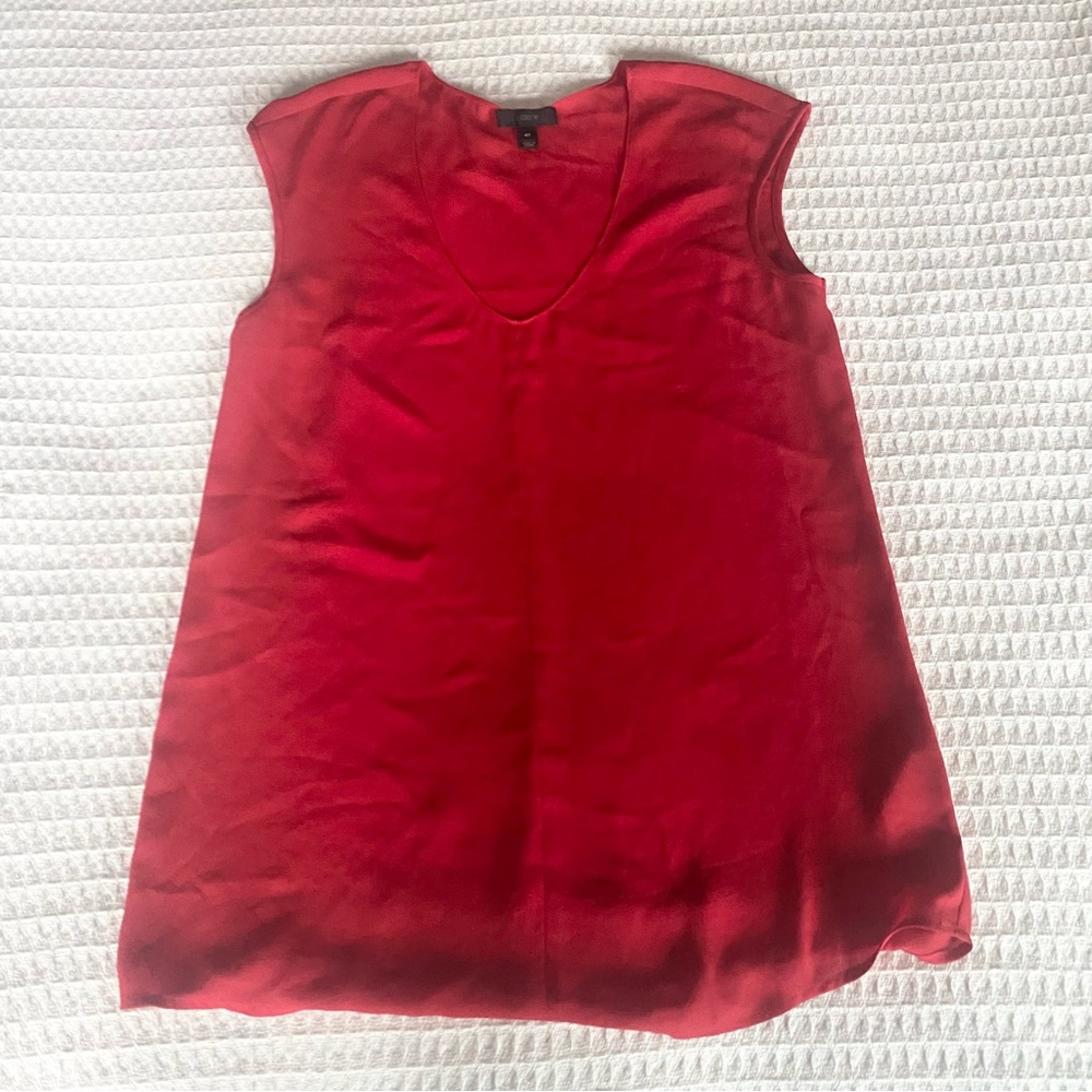 J. Crew red cap sleeve Blouse size 4T